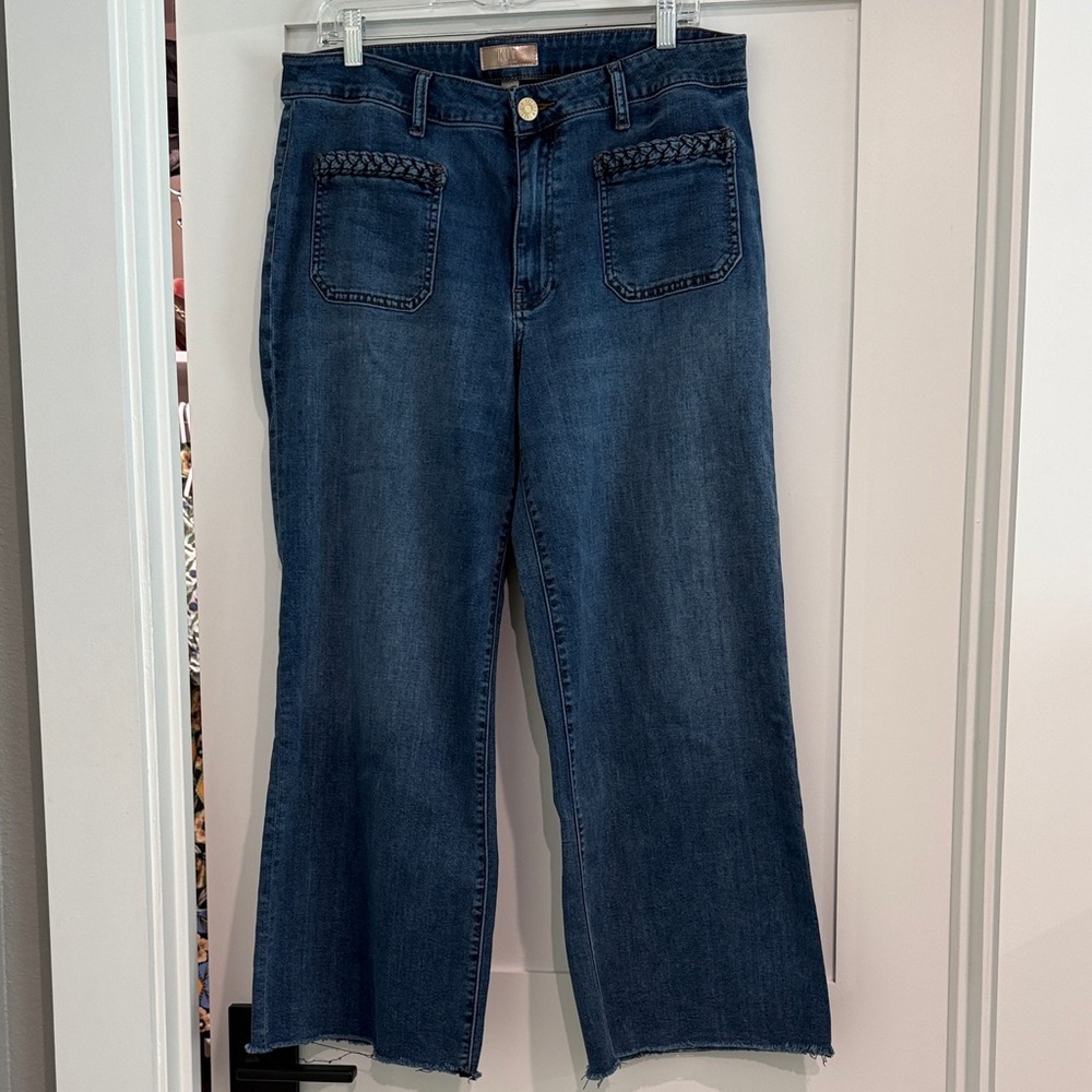 Kut from the Kloth Women's Wide-Leg Jeans with Pocket Detail